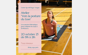 ATELIERS YOGA VACANCES DE LA TOUSSAINT