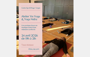 YOGA : ATELIER YIN YOGA &amp; YOGA NIDRA