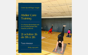 ATELIER YOGA CORE TRAINING AVEC CHRISTINE